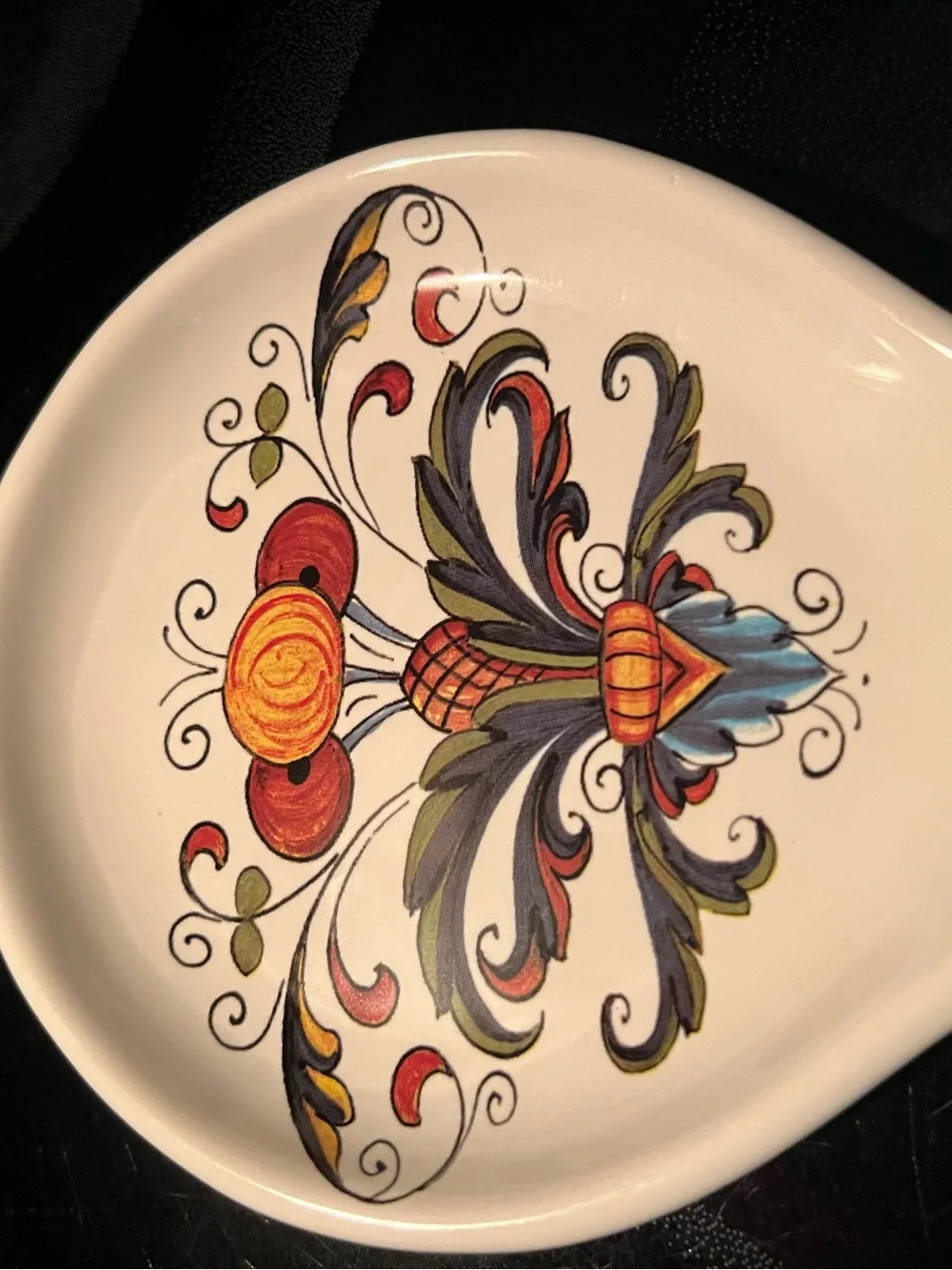CERAMICA CUORE SPOON REST MADE IN ITALY 11”